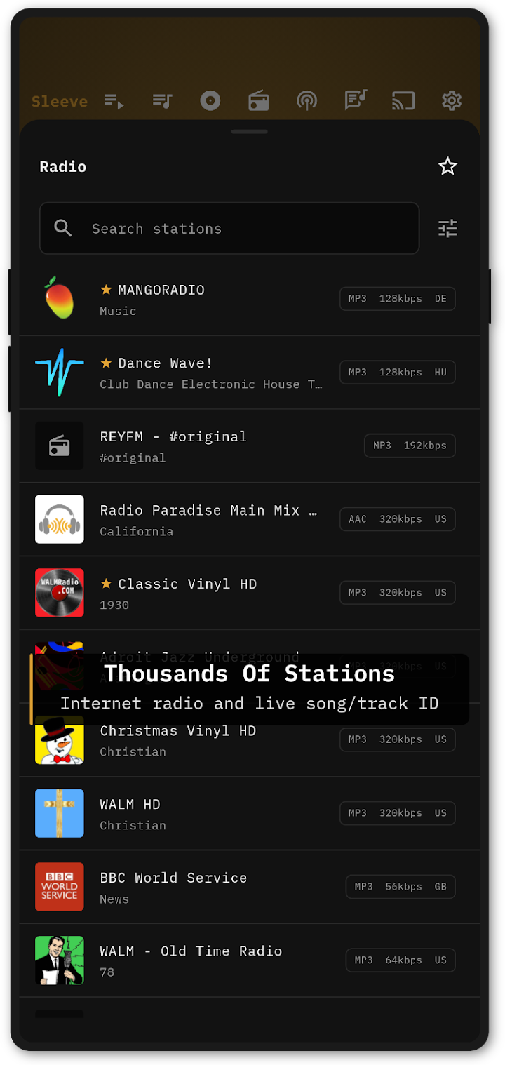 Sleeve screenshot