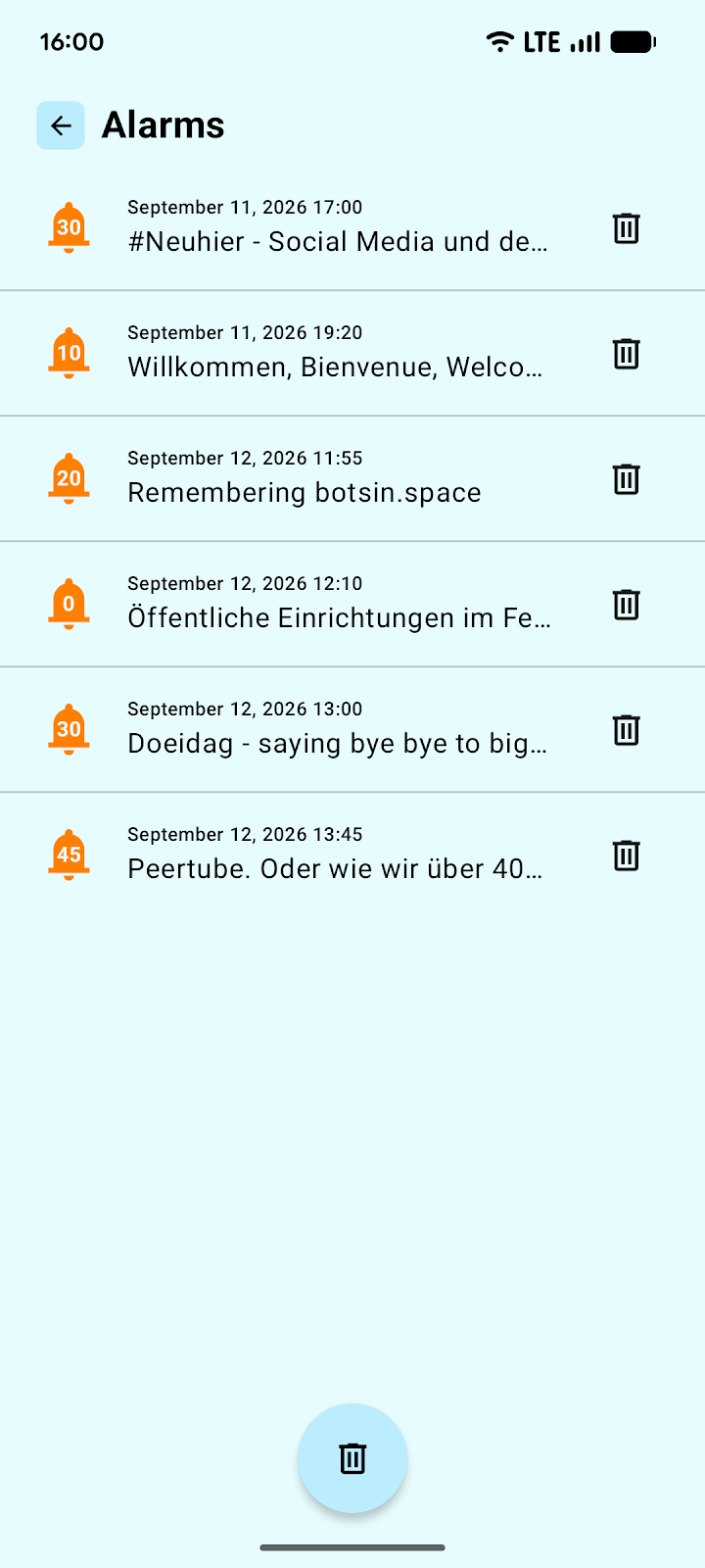 FediDay 2026 Schedule screenshot