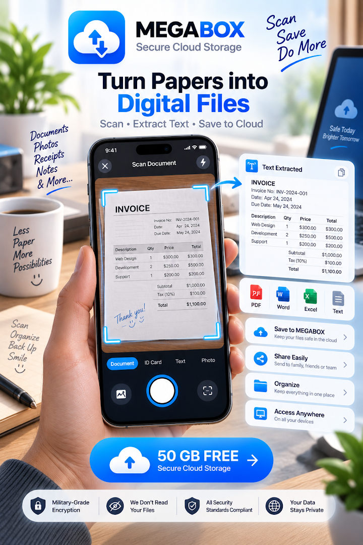 MEGABOX: Cloud Storage Backup screenshot