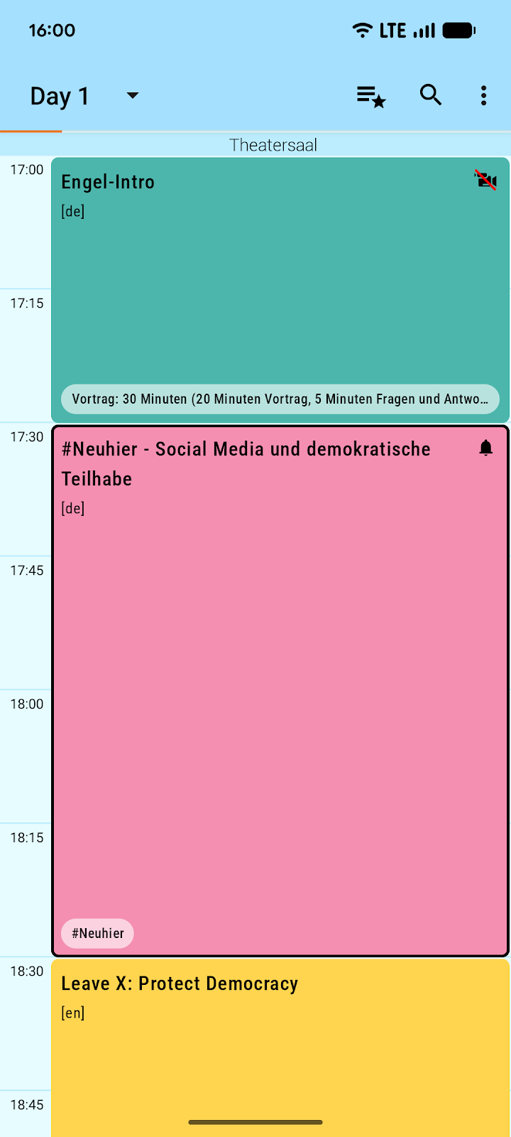FediDay 2026 Schedule screenshot