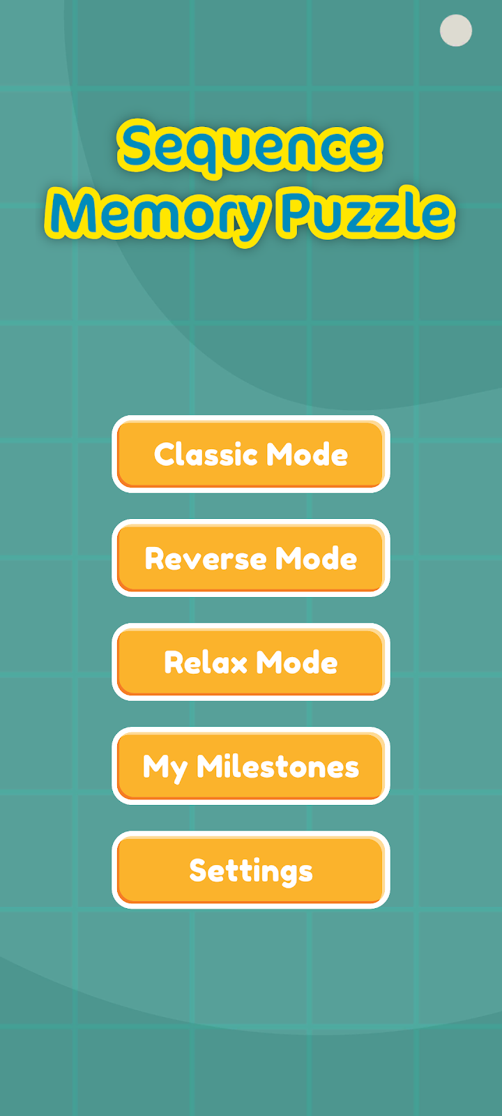 Sequence Memory Puzzle Game screenshot