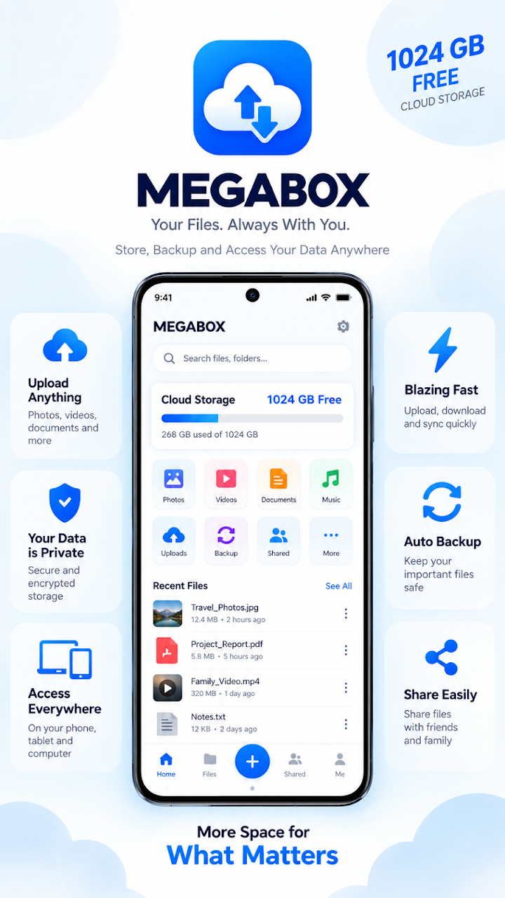 MEGABOX: Cloud Storage Backup screenshot