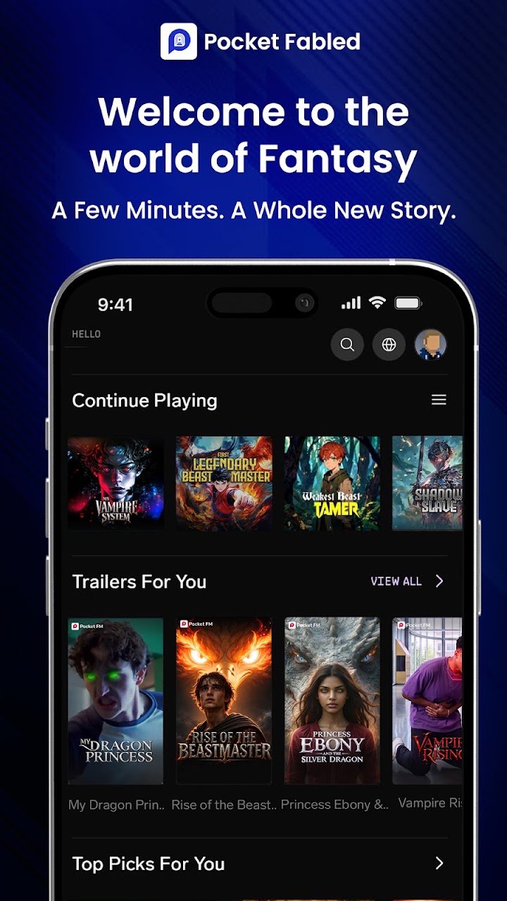 Fabled: Fantasy Shows & Audio screenshot