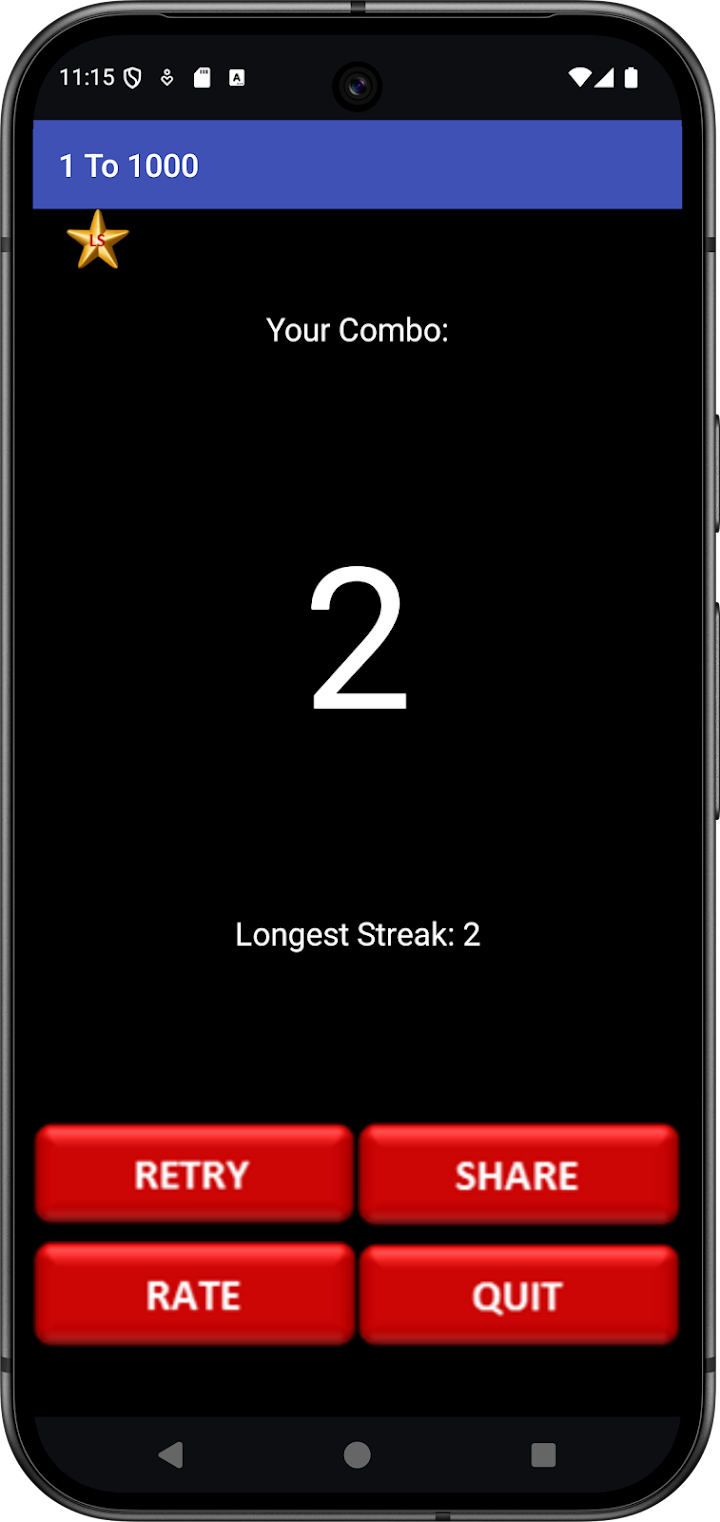 1 To 1000 Game (Lucky Game) screenshot