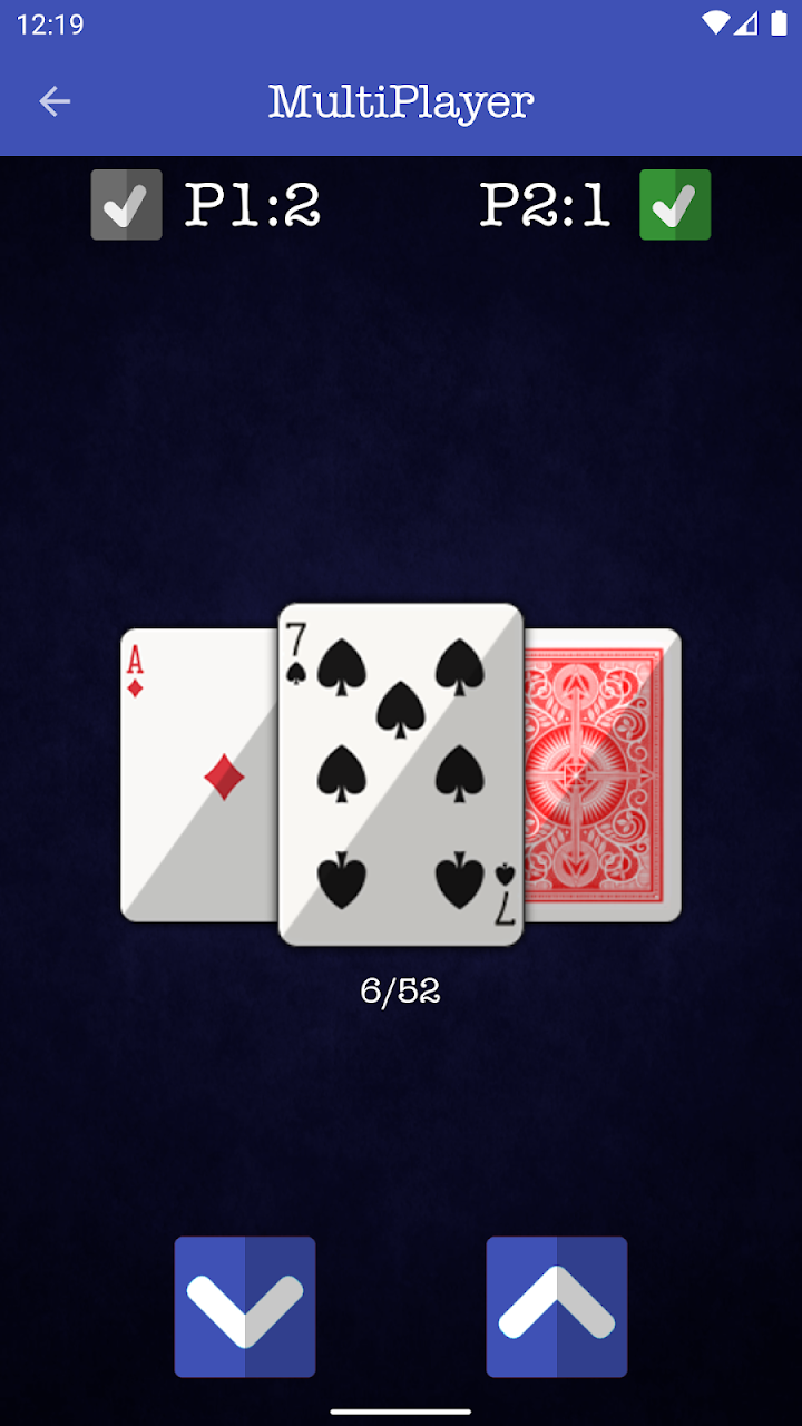 Higher Lower Card Game screenshot