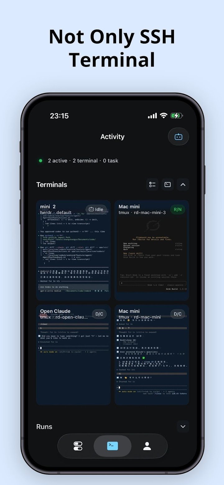 Redock - SSH / Mosh Terminal screenshot