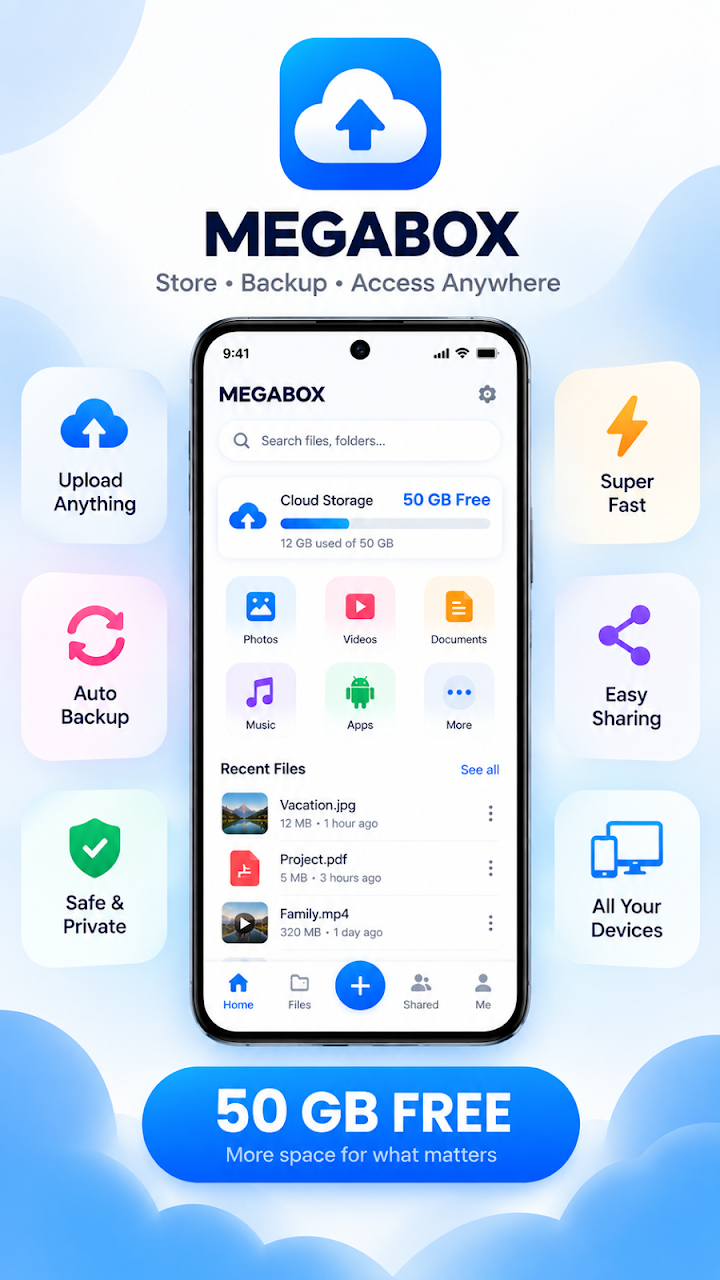 MEGABOX: Cloud Storage Backup screenshot